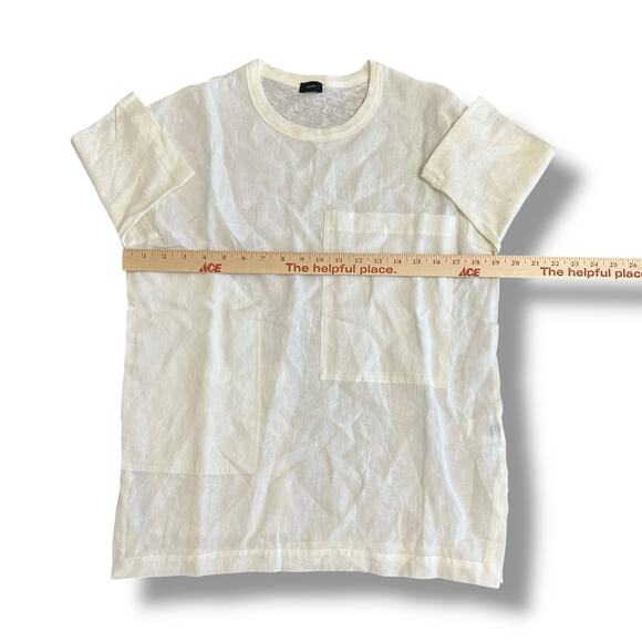 Joseph White Linen Oversized Pocket Tee S Quiet Luxury Minimalist Capsule‎ - Picture 3 of 10